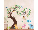 Large Nursery Tree Sticker Happy Time Elephant, Monkeys, Birds, Zebra Large Nursery Tree Sticker Happy Time Elephant, Monkeys, Birds, Zebra